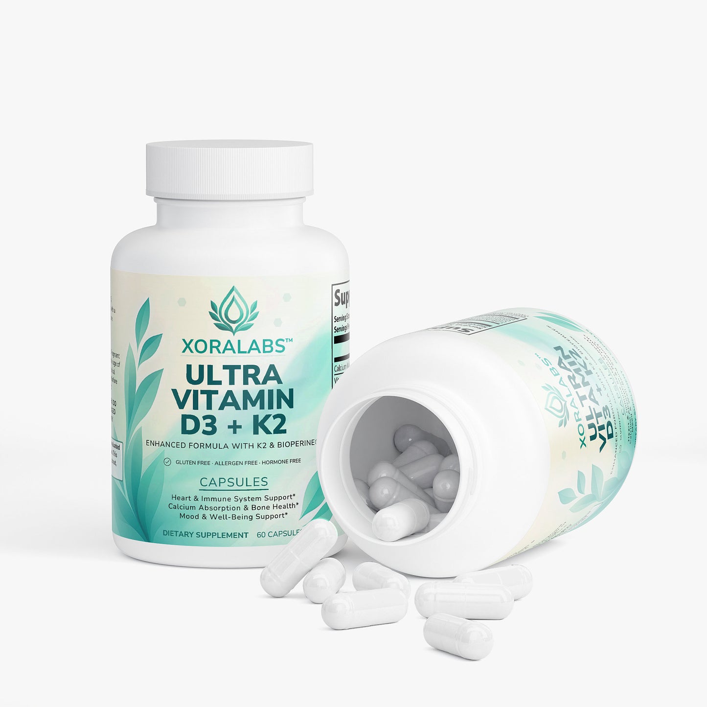 Vitamin D3 + K2 – High Potency Bone, Heart & Immune Support Formula